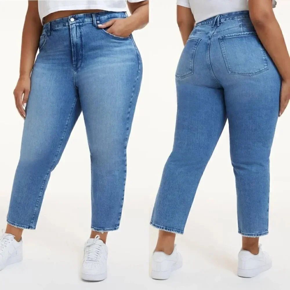 Good American, Good Icon Crop Indigo 260 Sz 20 NWT